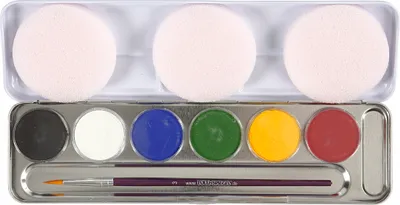 Produktbild von EULENSPIEGEL™ Metall Palette Kinderschmink-Set farbsortiert
