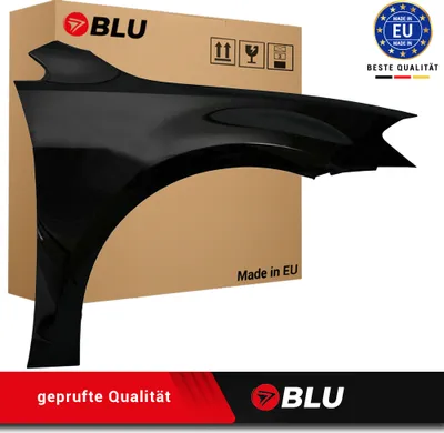Zdjęcie produktu dla BLU Błotnik pasujący do VW Volkswagen Golf VII 7 L041 LO41 Prawy Czarny Schwarz | 2012-2017 | Przedni Przód | Lakierowany | Gotowy do montażu | Stal