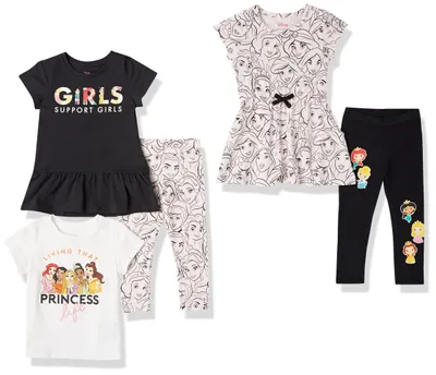 Produktbild von Amazon Essentials Disney | Marvel | Star Wars | Frozen | Princess Mädchen Outfit-Sets zum Kombinieren, 5er-Pack, Prinzessin, 10 Jahre