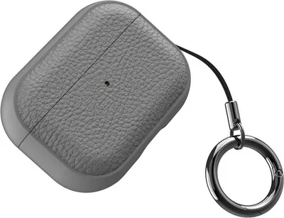 Obrázek produktu pro INF TPU pouzdro s koženou texturou pro AirPods 3 - Nárazuvzdorné a proti poškrábání Šedá