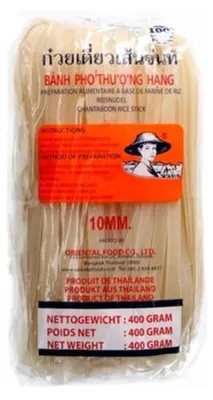 Image de Nouilles de riz coupées, 10 mm, 400 g, marque Farmer