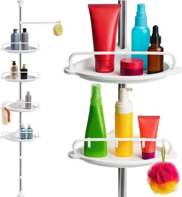 Image de Étagère d'angle de douche, réglable 240 x 310 cm, 4 niveaux