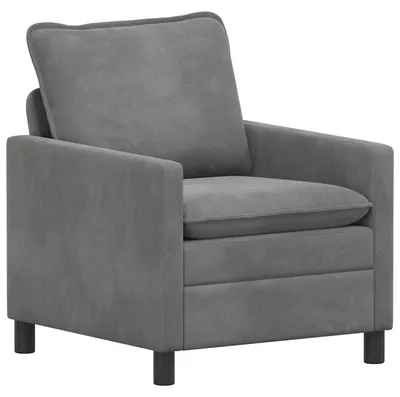 Zdjęcie produktu dla Sofa vidaXL, ciemnoszara, 76 x 81 x 87,5 cm, aksamit