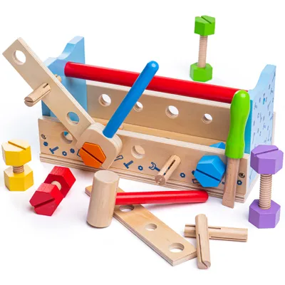 Obrázok produktu pre Bigjigs Toys Ponk a skrinka na náradie 2v1