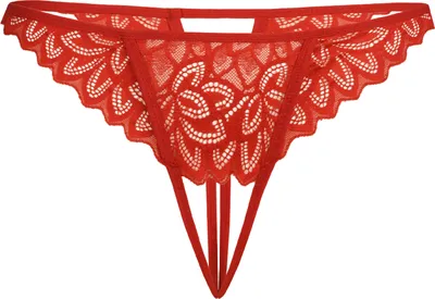 Obrázok produktu pre Teyli Ouvert tangá s kvetinovou čipkou Lossi Female 3112T red XXL