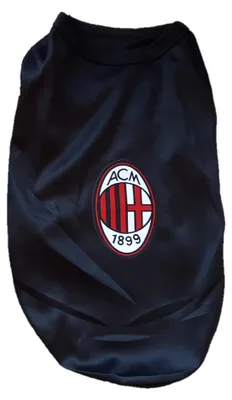 Produktbild von AC Milan T-Shirt für Hunde und Katzen, Unisex Erwachsene, Schwarz, L