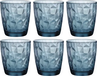 Obrázek produktu pro Sklenice na vodu Bormioli Rocco Diamond Blue 390 ml - 6 kusů