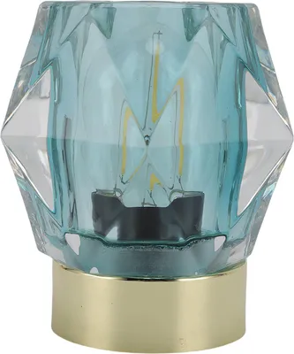 Image de Lampe de table LED sans fil en verre, fonctionnant sur piles, design rétro, avec minuterie, pour l'entrée, la chambre à coucher et la salle de bains