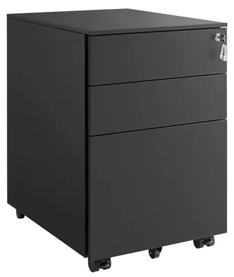 Stahl-Rollcontainer, 3 Schubladen, abschließbar, 39x52x60 cm
