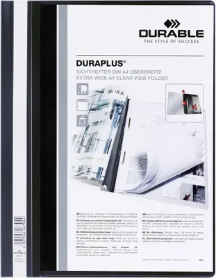 Zdjęcie produktu dla DURABLE Skoroszyt prezentacyjny DURAPLUS® A4+, Czarny, 257901, 25 szt.