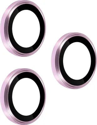 Image de UNIQAccessory iPhone 13 Pro & 13 Pro Max Protection de l'objectif - Verre trempé - Rose