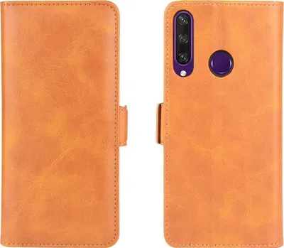 Produktbild von Mobigear Slim Magnet  Huawei Y6p Hülle Klapphülle Geldbörse - Cognac