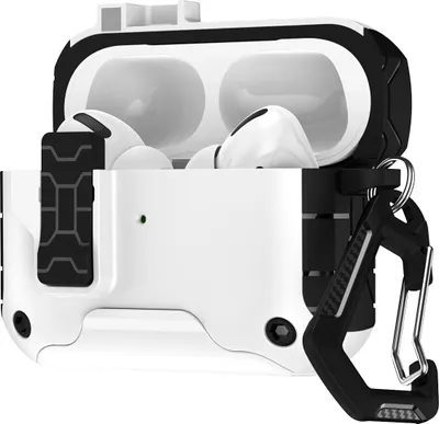 Produktbild von INF Bluetooth Kopfhörer Schutzhülle für AirPods Pro/Pro 2 mit Ständer Weiß