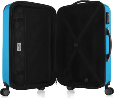 Image de Alex - Grande valise rigide pour bagages enregistrés avec extension Trolley Valise à roulettes Check-In Valise de voyage XL 75 cm, 119 L, 4 roulettes, brillant,Bleu
