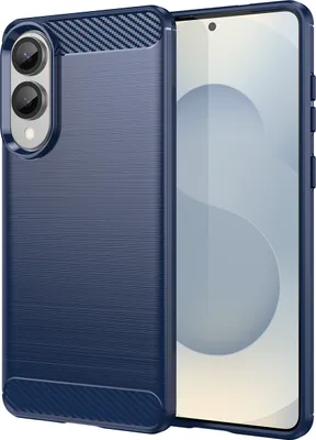 Produktbild von Hülle für Samsung Galaxy S25 Edge Carbon-Faser Weich TPU Silikon Stoßfest Handyhülle Blau