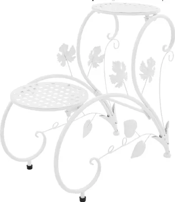 Immagine prodotto di Espositore per fiori, design vintage, robusta struttura in ferro, BIANCO