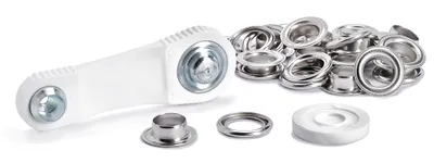 Image de Passe-fils avec rondelle + pare-chocs, 11 mm, argent