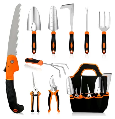 Produktbild von Gartenwerkzeugset, 10-teiliges Gartengeräte-Set für die Gartenarbeit, Geschenke für Frauen und Männer
