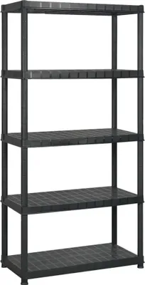 Obrázok produktu pre vidaXL Úložný regál s 5 policami čierny 170x40x185 cm plast