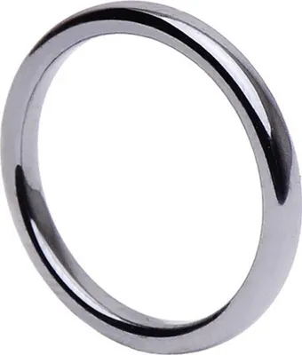 Produktbild von Dünner Ring aus Hämatit 3mm breit rund grau dunkelgrau schmal schlicht Steinring