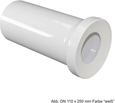 Produktbild von AlcaPlast A91-250 Universal WC Anschluß Rohr | Stutzen DN100 (ø110mm) : Gerade 250 mm Ausführung: Gerade 250 mm