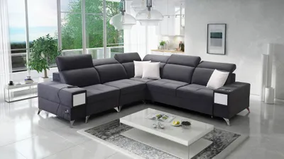 Produktbild von IM Sofa Eckcouch mit Schlaffunktion Ecksofa L-Form DEOS III Grau Stoff CASABLANCA 2315 Links Hochwertige Qualität