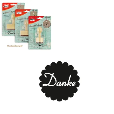 Produktbild von Meyco Holz Stempel "Danke" 30 mm
