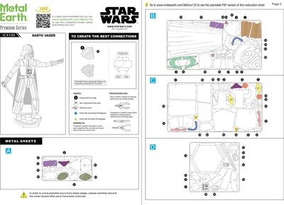 Produktbild von METAL EARTH 3D-Puzzle Star Wars: Darth Vader (ICONX)
