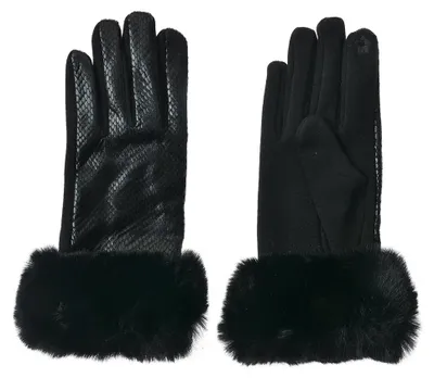 Produktbild von Clayre & Eef Winterhandschuhe 9x23 cm Schwarz Polyester