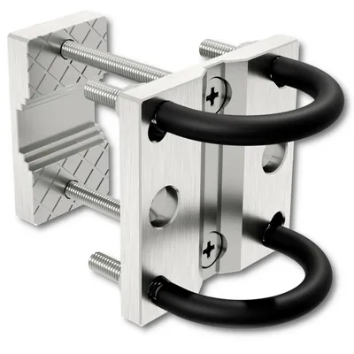 Produktbild von Sonnenschirmhalter aus Edelstahl für Balkongeländer rund und eckig Schirmhalterung bis Sonnenschirm 300 cm Schirmständer Balkon stabile Halterung