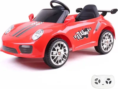 Obrázok produktu pre Detské elektrické autíčko Porsche 911 12 V (1–5 rokov) – dizajn športového vozidla, s diaľkovým ovládaním, pneumatikami EVA a koženým sedadlom – detské elektrické vozidlo – červené