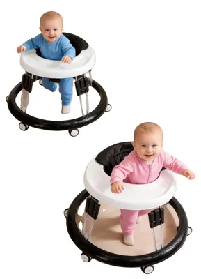 Obrázek produktu pro Chodítko pro batolata, multifunkční design, výškově nastavitelné, černé