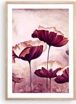 Produktbild von Gerahmtes Poster - Rahmen in heller Eiche - Mohn Blume Wiese - 50x70 cm - Wand Bild - Wanddeko - Wandbilder - Kunstposter - Wandposter - Bilderrahmen - Bilder - Kunstdruck - Wandbild - P2NPA50x70-3934
