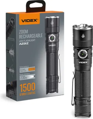 Produktbild von Videx LED-Taschenlampe 1500lm IP67 neutralweiß 5000k 6 Modi Reichweite 230m