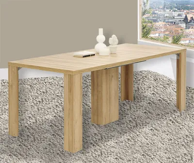 Produktbild von Esstisch Küchentisch Tisch Alteiche 200-290x89cm Esszimmertisch Modern