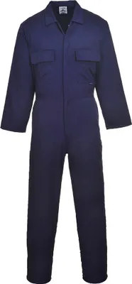 Image de Combinaison de travail Portwest S999 Euro en polyester-coton Navy Tall Taille M