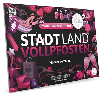 Produktbild von DENKRIESEN - STADT LAND VOLLPFOSTEN® - MÄDELSABEND EDITION "Männer verboten." - A4