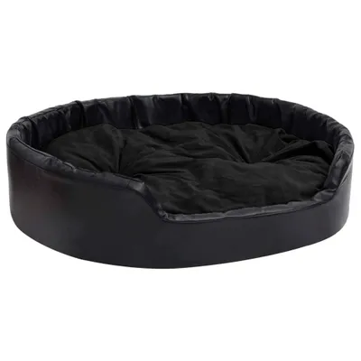 Zdjęcie produktu dla vidaXL Legowisko dla psa czarne 99x89x21 cm plusz i imitacja skóry