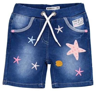 Produktbild von BONDI Baby Mädchen Jeansshort Bermuda "Marine Life" 86698 | Blue denim Größe: 104