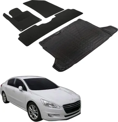 Image de Ensemble Tapis Velours Sur Mesure et Coffre TPE pour Peugeot 508 2011-2014 Berline