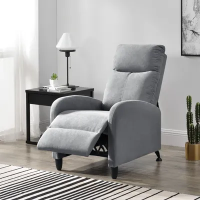 Zdjęcie produktu dla Fotel tapicerowany Bregenz fotel rozkładany fotel 102x60x92 cm fotel rozkładany fotel TV fotel z regulowanym oparciem fotel TV wykonany z tkaniny jasnoszary [en.casa]