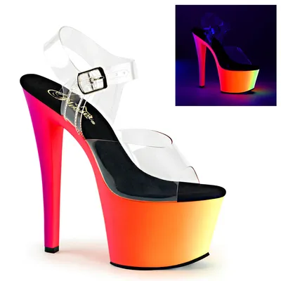 Produktbild von RAINBOW-308UV Damen Sandale von Pleaser, Transparent EU 36, US 6