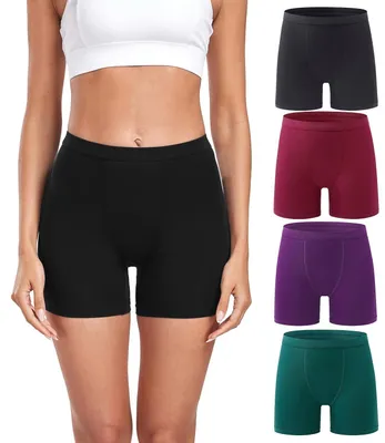 Productafbeelding van Solidchoice - Set van 4 Dames Modal Boxer Shorts in Diverse Kleuren