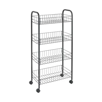 Produktbild von METALTEX 344504000 Ascona Lava Allzweckwagen 4 Etg. 41 x 26 x 86 cm TouchTherm, matt schwarz