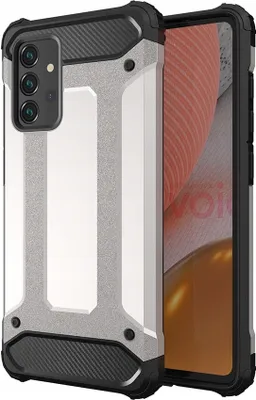 Produktbild von Samsung Galaxy A72 4G Schutzhülle Silber - Hybrid Panzerhülle für robusten Schutz