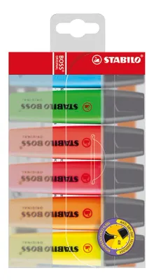 Produktbild von Textmarker - STABILO BOSS ORIGINAL - 6er Pack - mit 6 verschiedenen Farben