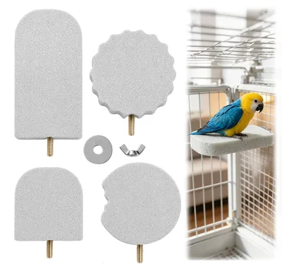 Productafbeelding van Zitplatforms van puimsteen voor vogelkooien, 4 stuks
