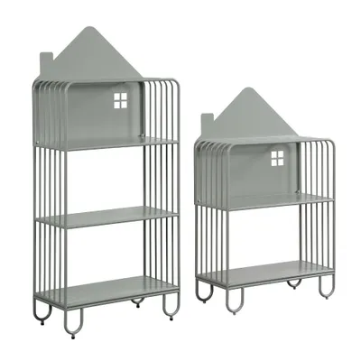 Produktbild von HOME DELUXE - Kinderregal TODO - Farbe: Salbei-Grün, Maße: 134x61x28 cm, inkl. 2 Aufbewahrungsboxen, Bodenschondend, stabile Konstruktion I Kinderregal Bücherregal Magnetregal