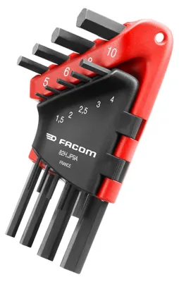 Image de FACOM Jeu de 9 Clés Allen Courtes Coudées 6 Pans - 82H.JP9A - En Étui