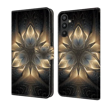 Produktbild von CLM-Tech Handyhülle kompatibel mit Samsung Galaxy A16 5G Hülle - Tasche aus Kunstleder - Klapphülle mit Ständer und Kartenfächern - Schutzhülle Wallet Case Cover goldener Ruhm